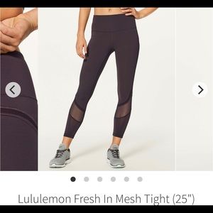 Lululemon Fresh In Mesh Leggings